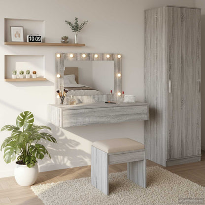 Dressing Table Grey 100 x 40 x 70 cm Engineered Wood