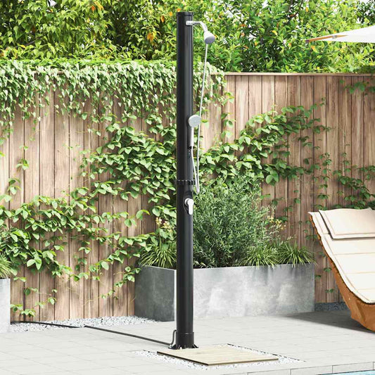 Outdoor Solar shower 20 L PVC and Aluminium Black