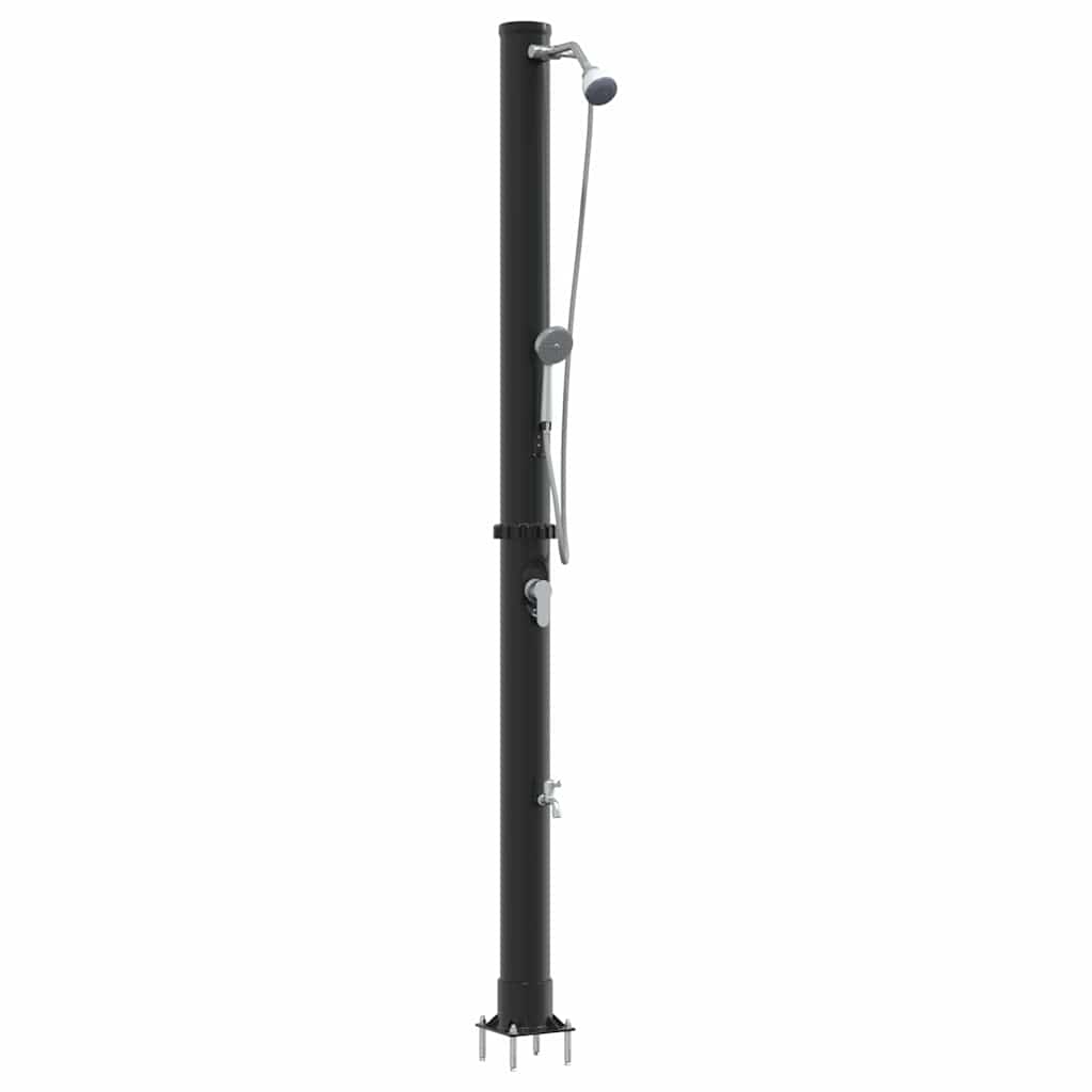 Outdoor Solar shower 20 L PVC and Aluminium Black