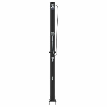 Outdoor Solar shower Black 217 cm PVC and Aluminium