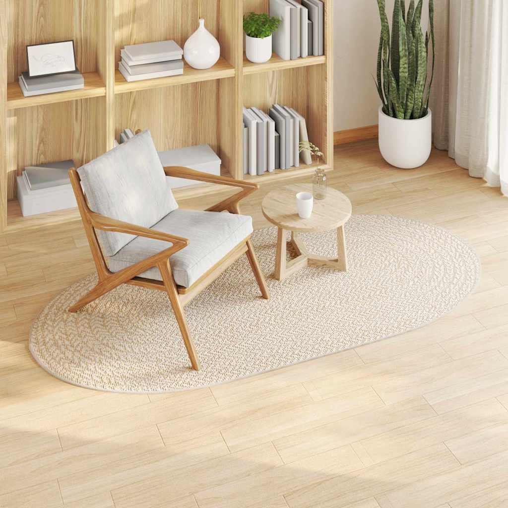 Rug ZIZUR Cream 200 x 100 cm Polypropylene