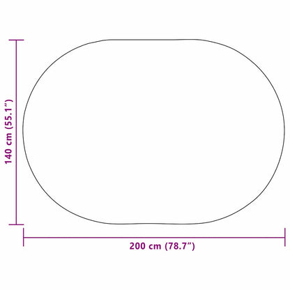 Rug ZIZUR Cream 200 x 140 cm Polypropylene