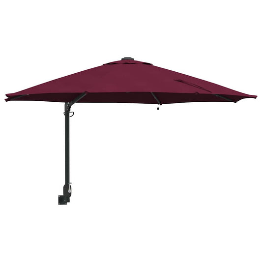 Garden Parasol Manual Red and Black 248 x 248 x 148 cm