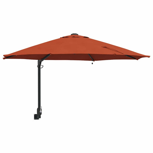 Garden Parasol Manual Red and Black 248 x 248 x 148 cm
