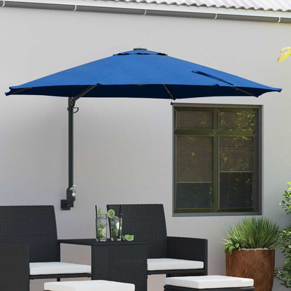 Garden Parasol 248 x 248 x 148 cm Polyester and Steel Azurblau