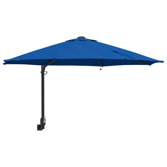 Garden Parasol Manual Blue and Black 248 x 248 x 148 cm