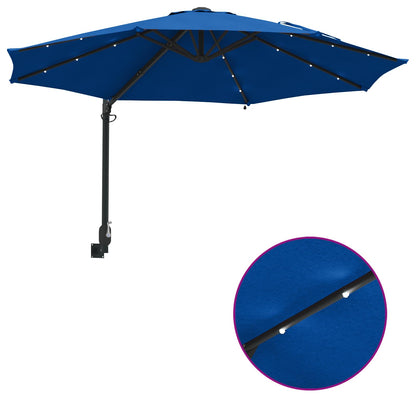 Garden Parasol 248 x 248 x 148 cm Polyester and Steel Azurblau