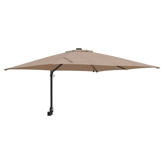 Garden Parasol Taupe 248.5 x 247.5 x 160 cm Fabric