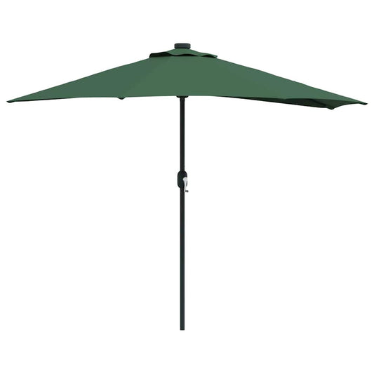 Garden Parasol Half Green 294 x 150 x 224 cm Fabric