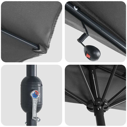Garden Parasol Anthracite 294 x 150 x 224 cm