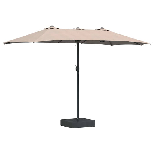 Garden Parasol Taupe 385 x 209 x 244 cm Fabric
