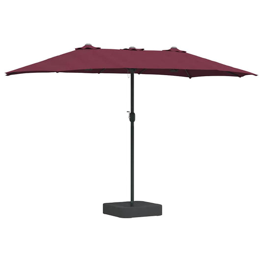 Garden Parasol Bordeaux red 385 x 209 x 244 cm Fabric