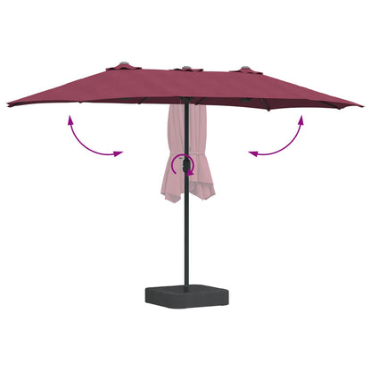 Garden Parasol Bordeaux Red 385 x 209 x 244 cm Polyester