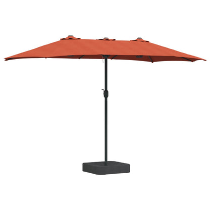 Garden Parasol Terracotta 385 x 209 x 244 cm Polyester