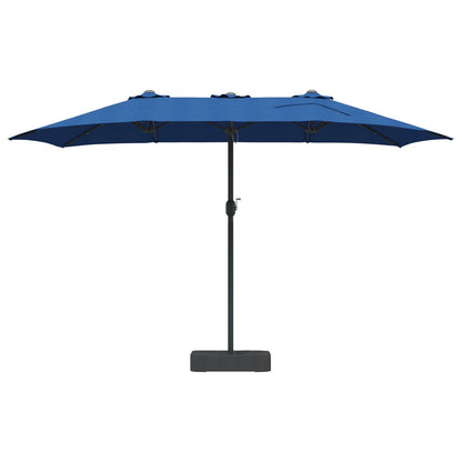 Garden Parasol 385 x 209 x 244 cm Polyester Azurblau