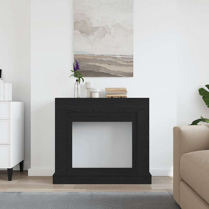 Fireplace Surround Black Oak 100x30x87.5 cm Engineered Wood
