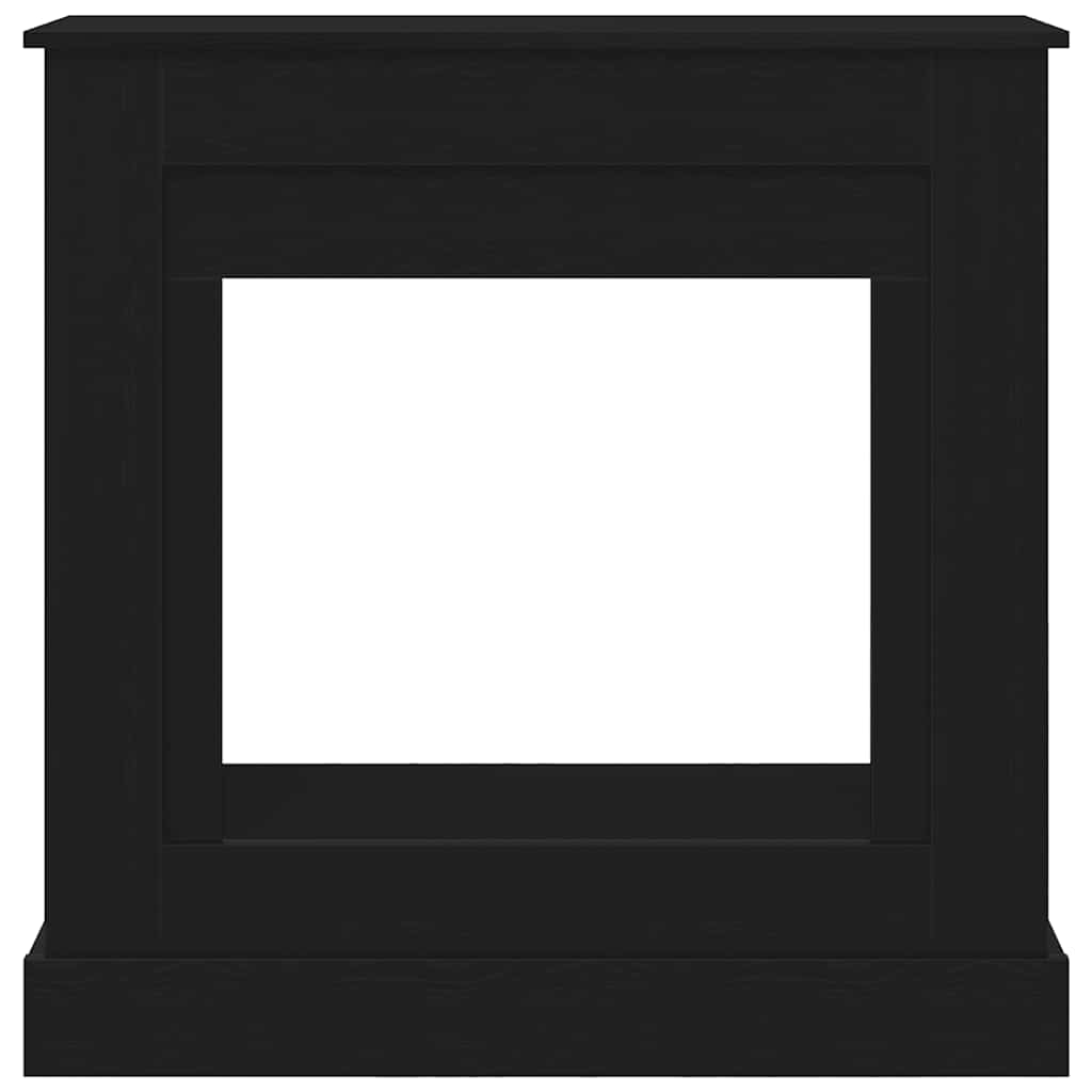 Fireplace Surround Black Oak 90x30x90 cm Engineered Wood