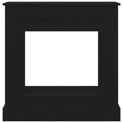 Fireplace Surround Black Oak 90x30x90 cm Engineered Wood