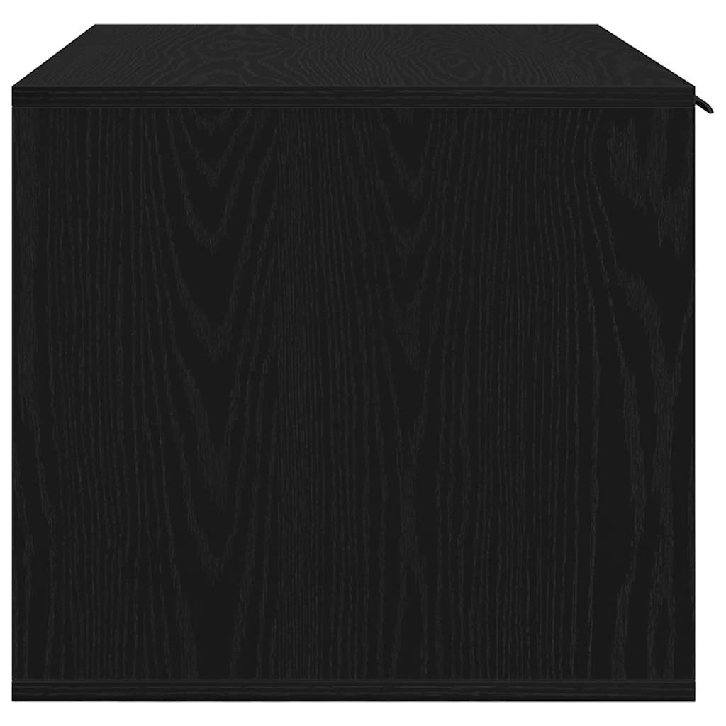 Cat Litter Box Enclosure Black Oak 80x50x45 cm Engineered Wood