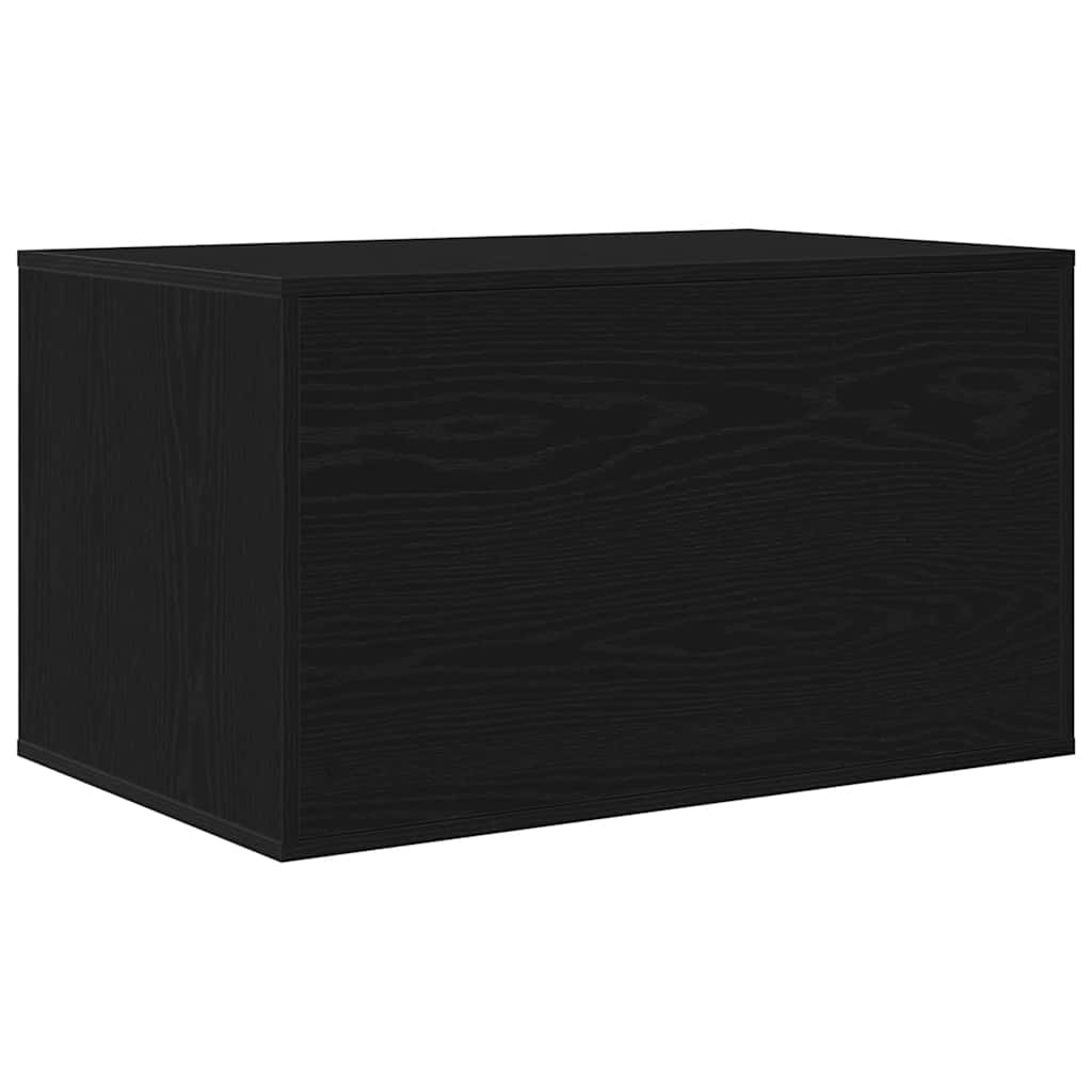 Cat Litter Box Enclosure Black Oak 80x50x45 cm Engineered Wood