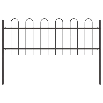 Garden Fence BOXTEL 2 pcs 3.4 x 0.6 m Powder-coated Steel Grey