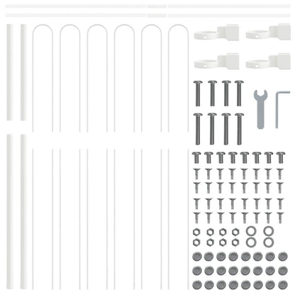Garden Fence BOXTEL 2 pcs 3.4 x 1 m Powder-coated Steel Grey
