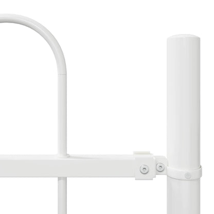 Garden Fence 2 pcs White 3.4 x 0.8 m Powder-coated Steel
