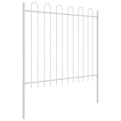 Garden Fence 2 pcs White 3.4 x 0.8 m Powder-coated Steel