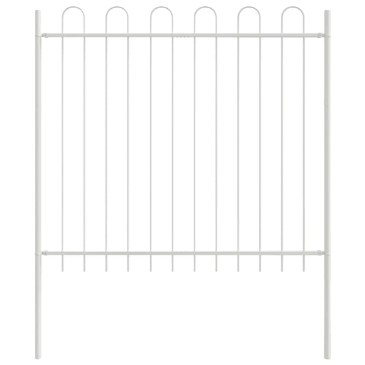 Garden Fence BOXTEL 2 pcs 3.4 x 1 m Powder-coated Steel White