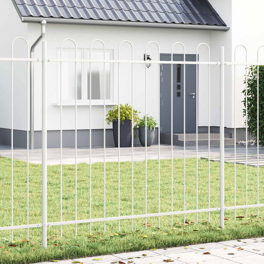 Garden Fence WOERDEN 3 pcs 5.1 x 1.2 m Powder-coated Steel Grey