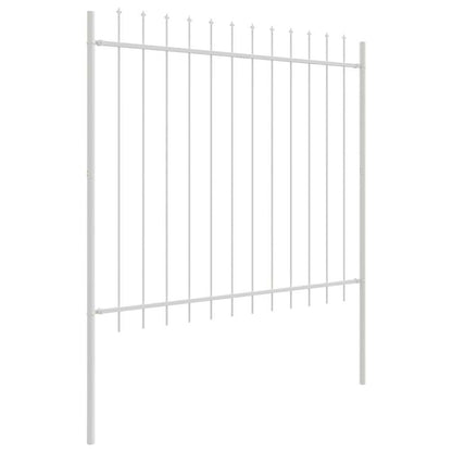 Garden Fence 3 pcs White 5.1 x 1.5 m Powder-coated Steel