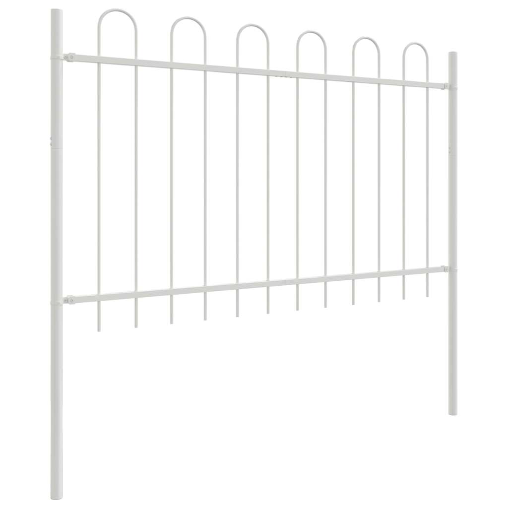 Garden Fence BOXTEL 3 pcs 5.1 x 1 m Powder-coated Steel White