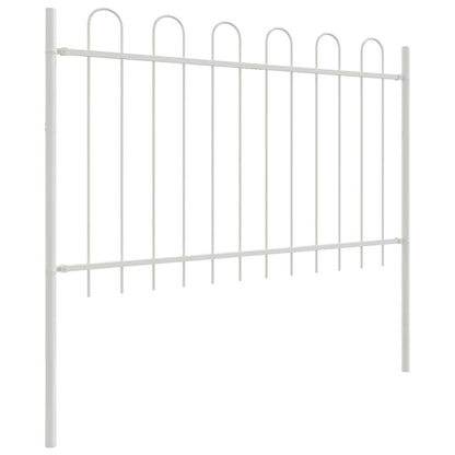 Garden Fence BOXTEL 3 pcs 5.1 x 1 m Powder-coated Steel White