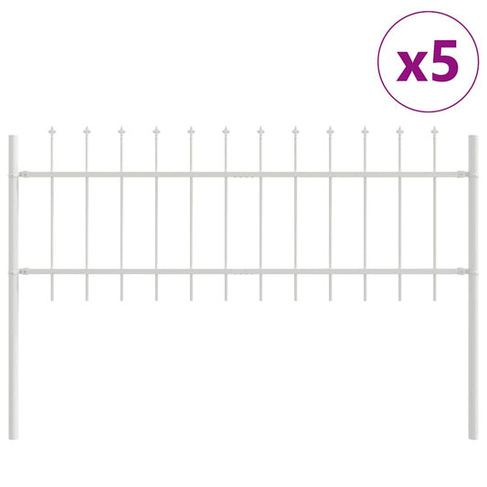 Garden Fence WOERDEN 5 pcs 8.5 x 0.6 m Powder-coated Steel