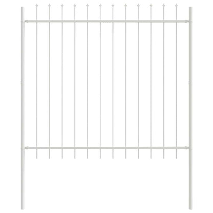 Garden Fence 6 pcs White 10.2 x 1.5 m Powder-coated Steel