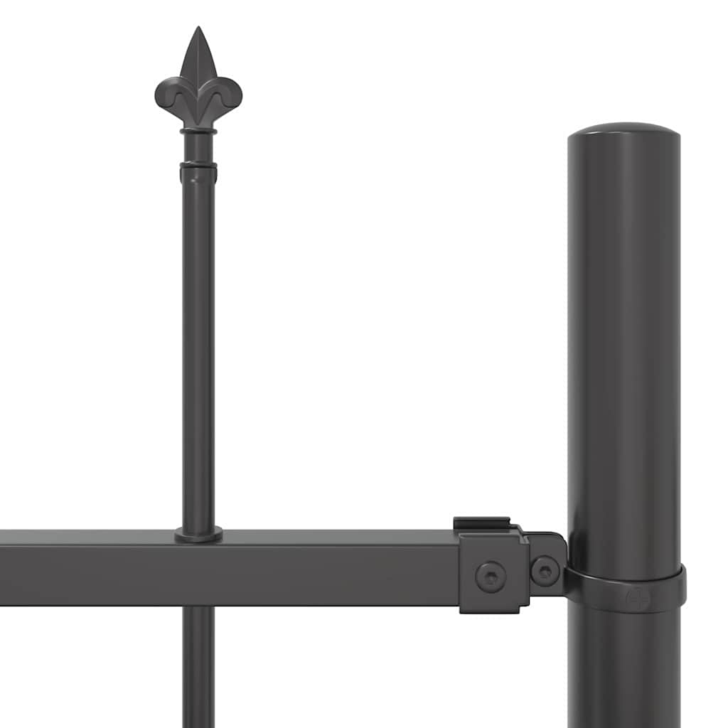 Garden Fence 7 pcs Grey 11.9 x 1 m Powder-coated Steel