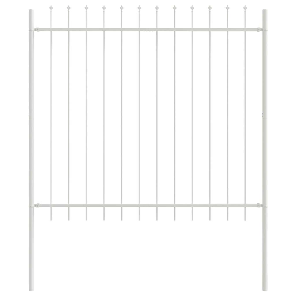 Garden Fence 7 pcs White 11.9 x 1.5 m Powder-coated Steel