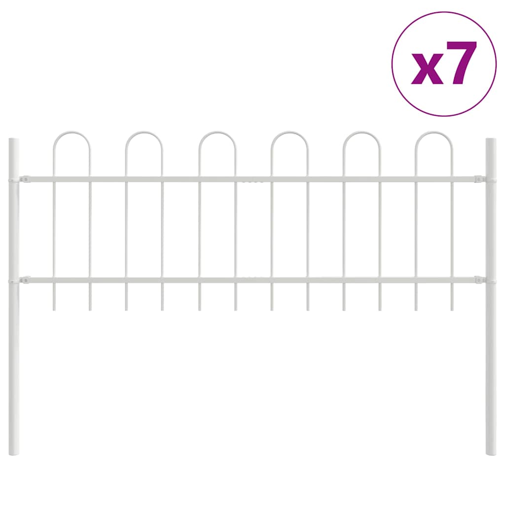 Garden Fence BOXTEL 7 pcs 11.9 x 0.6 m Powder-coated Steel