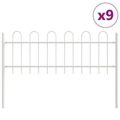 Garden Fence BOXTEL 9 pcs 15.3 x 0.6 m Powder-coated Steel