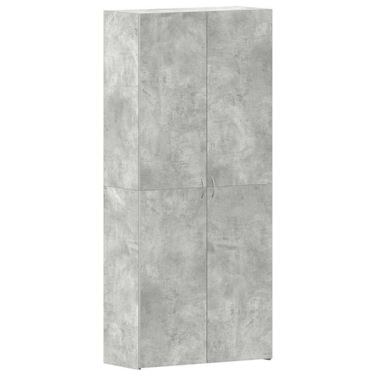 Shoe Cabinet 80 x 35.5 x 180 cm Engineered Wood Grey