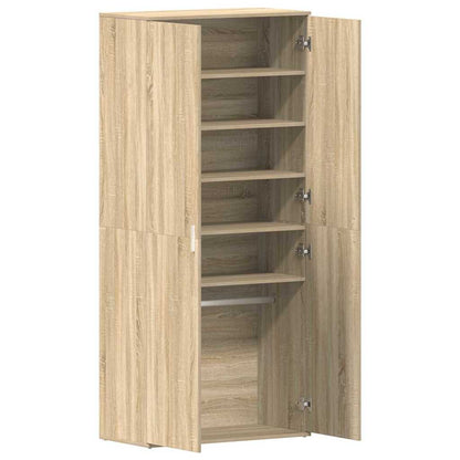 Shoe Cabinet Sonoma Oak 80 x 39 x 178 cm Engineered Wood
