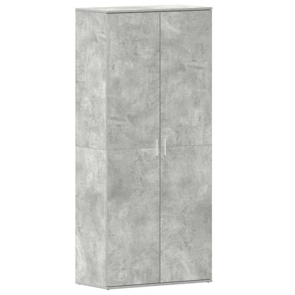 Shoe Cabinet Concrete Grey 80 x 39 x 178 cm Engineered Wood