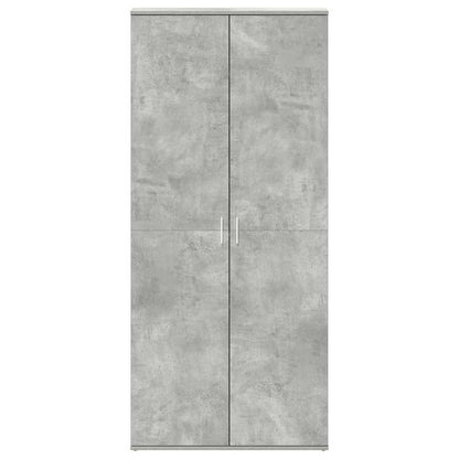 Shoe Cabinet Concrete Grey 80 x 39 x 178 cm Engineered Wood