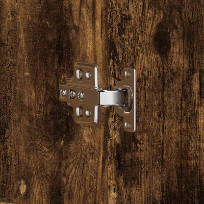 Shoe Cabinet Smoked Oak 80 x 39 x 178 cm Engineered Wood