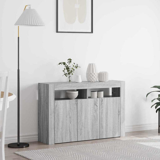 Sideboard Grey Sonoma 116 x 30 x 75 cm Engineered Wood