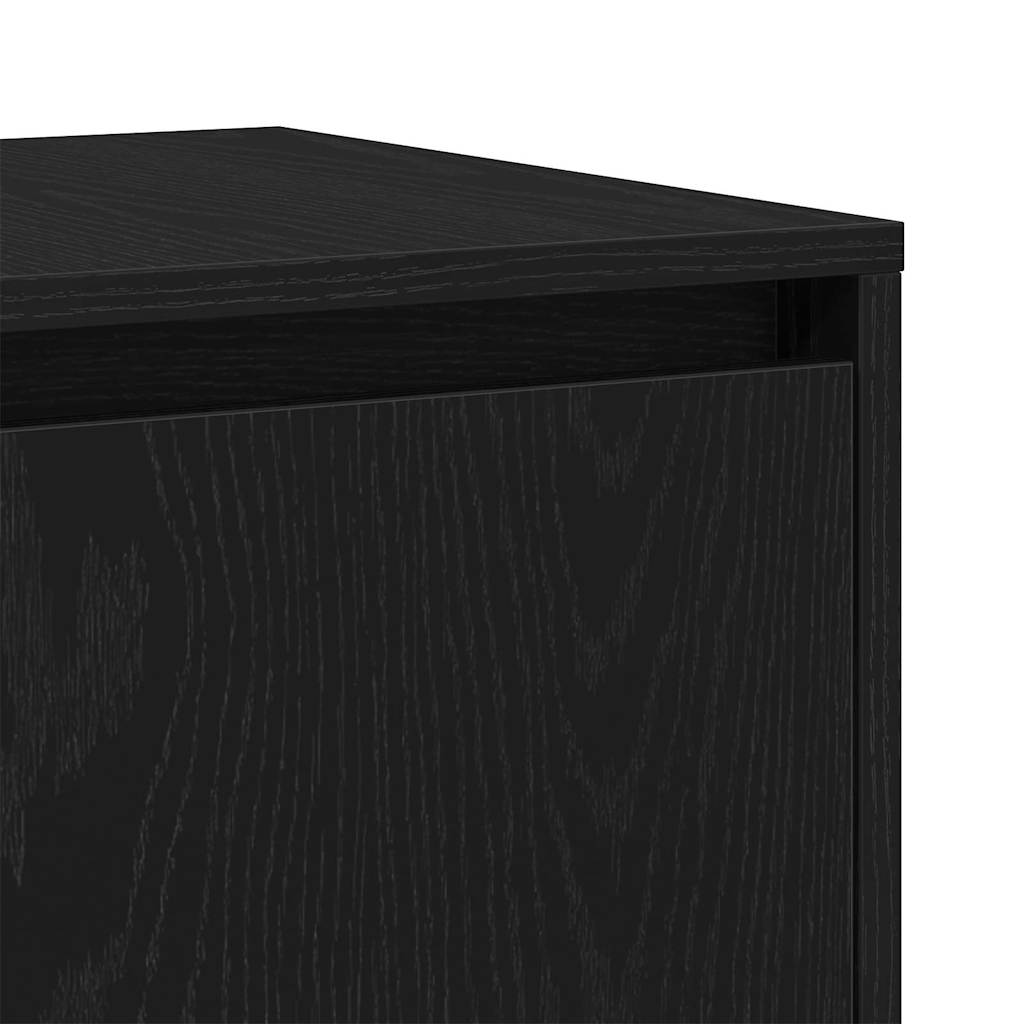 Sideboard Black Oak 135 x 41 x 75 cm Engineered Wood