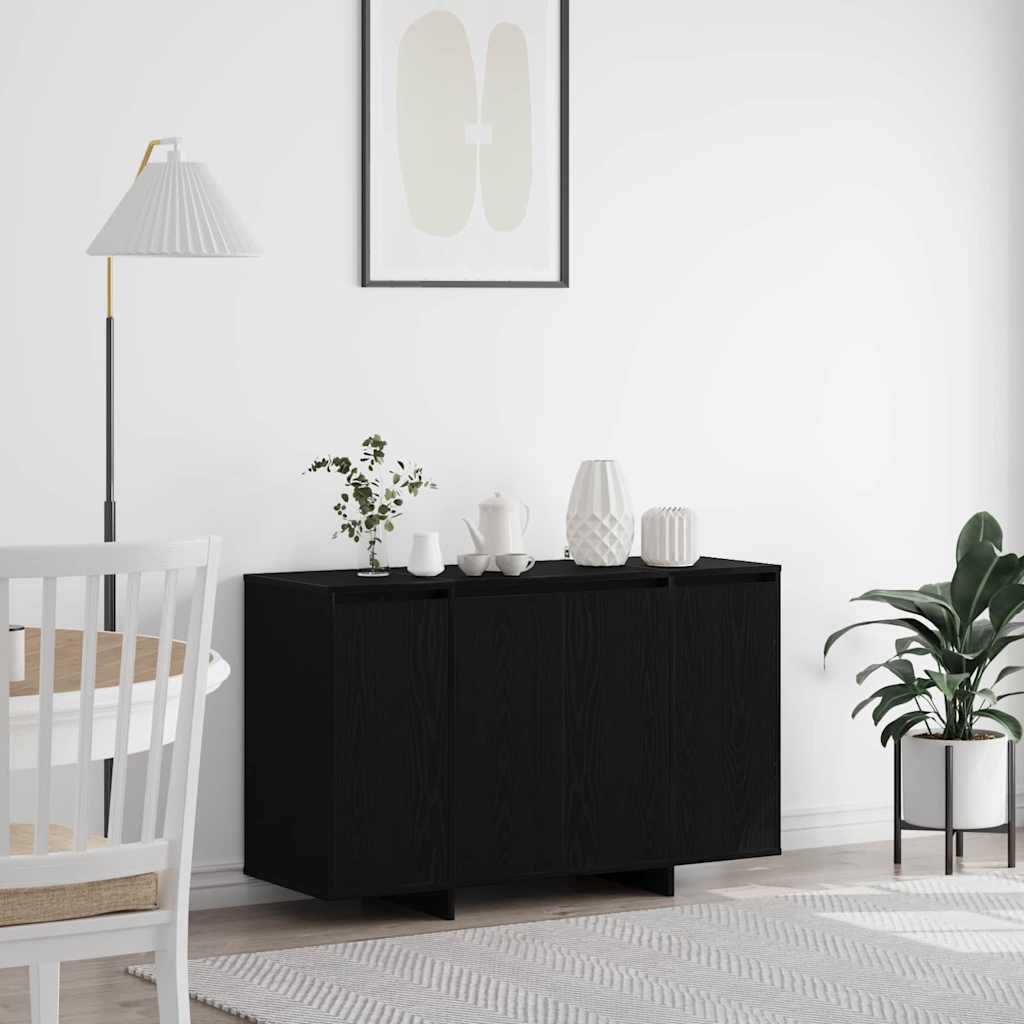Sideboard Black oak 120 x 41 x 75 cm Engineered wood
