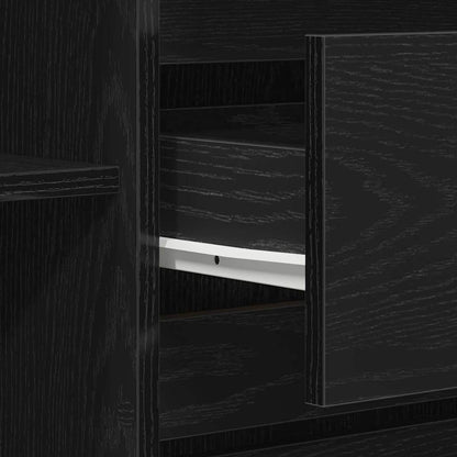 Sideboard Black Oak 120 x 41 x 75 cm Engineered Wood