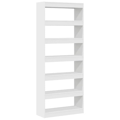 Book Cabinet with Shelf White 80 x 30 x 198 cm Engineered Wood