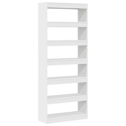 Book Cabinet with Shelf White 80 x 30 x 198 cm Engineered Wood